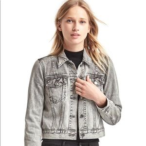 GAP Icon Denim Jacket Light Grey Wash XS